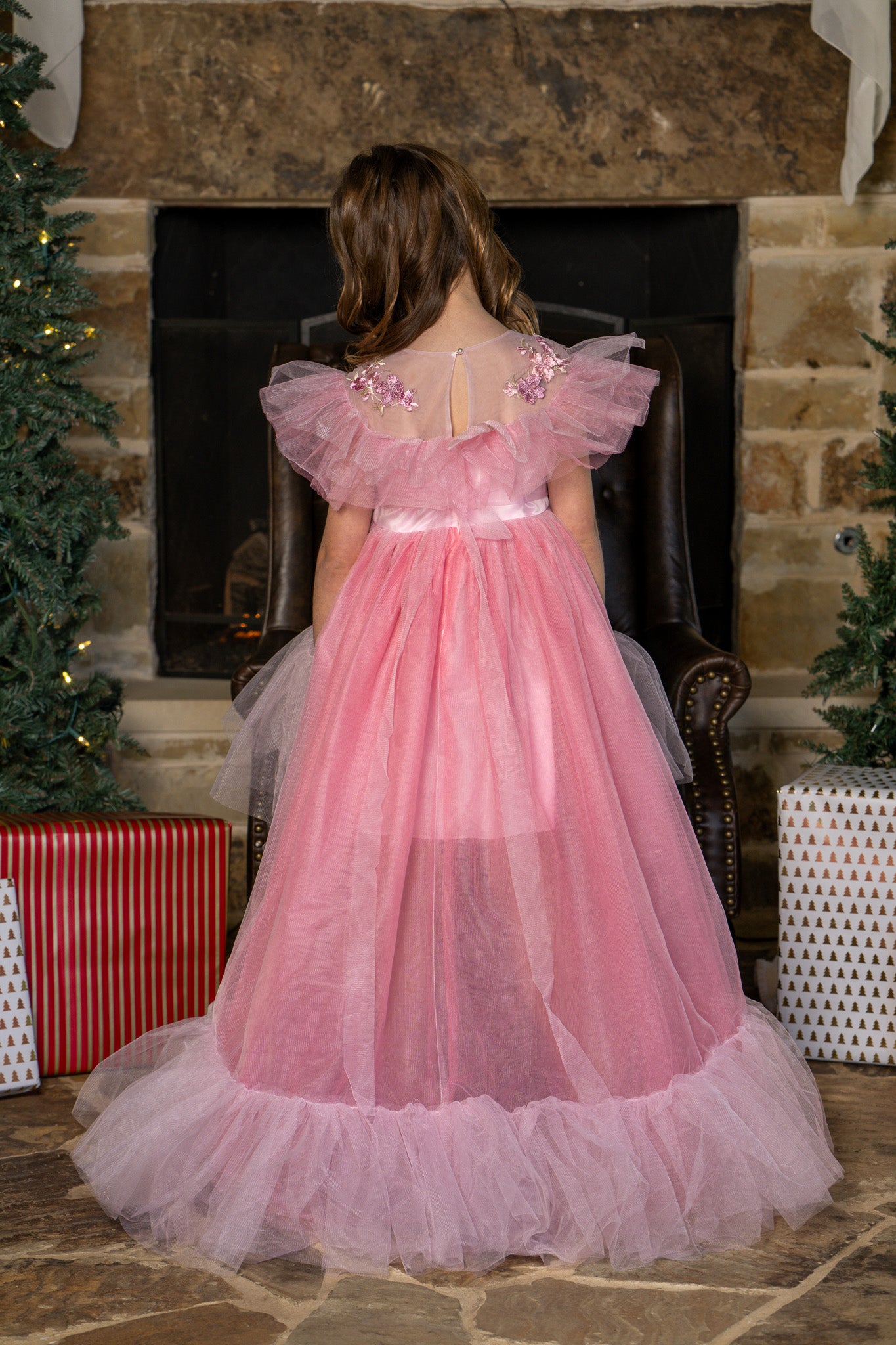 Pink Rose High-Low Princess Dress