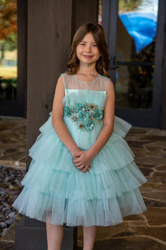 Enchanted Aqua Princess Tulle Dress