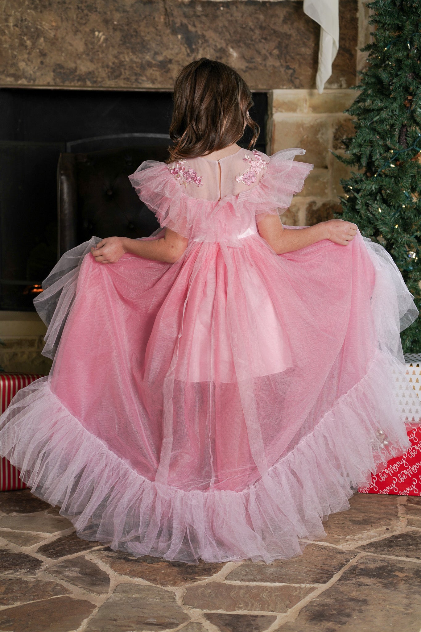 Pre-Order: Pink Rose High-Low Princess Dress