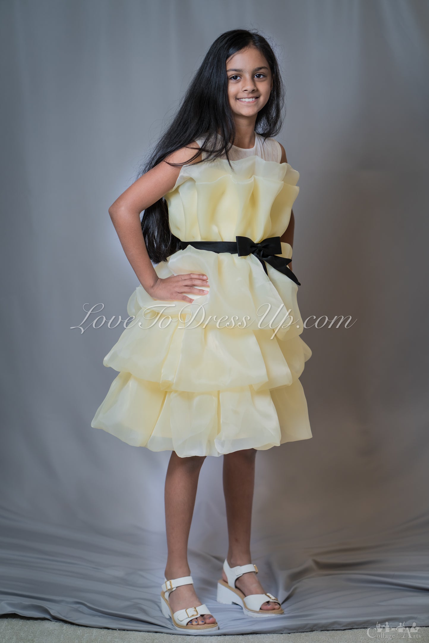 Pre-Order: Organza Tiered Bow Dress